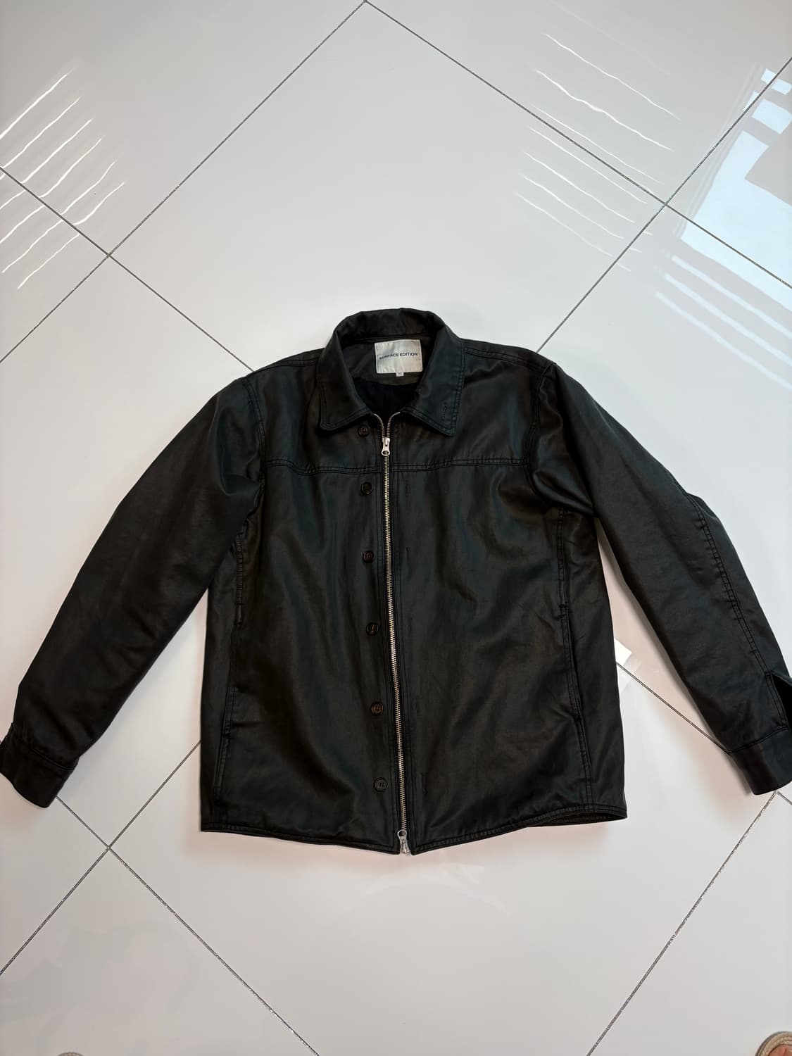 Sufficeedition Button shirt jacket black 상품이미지2