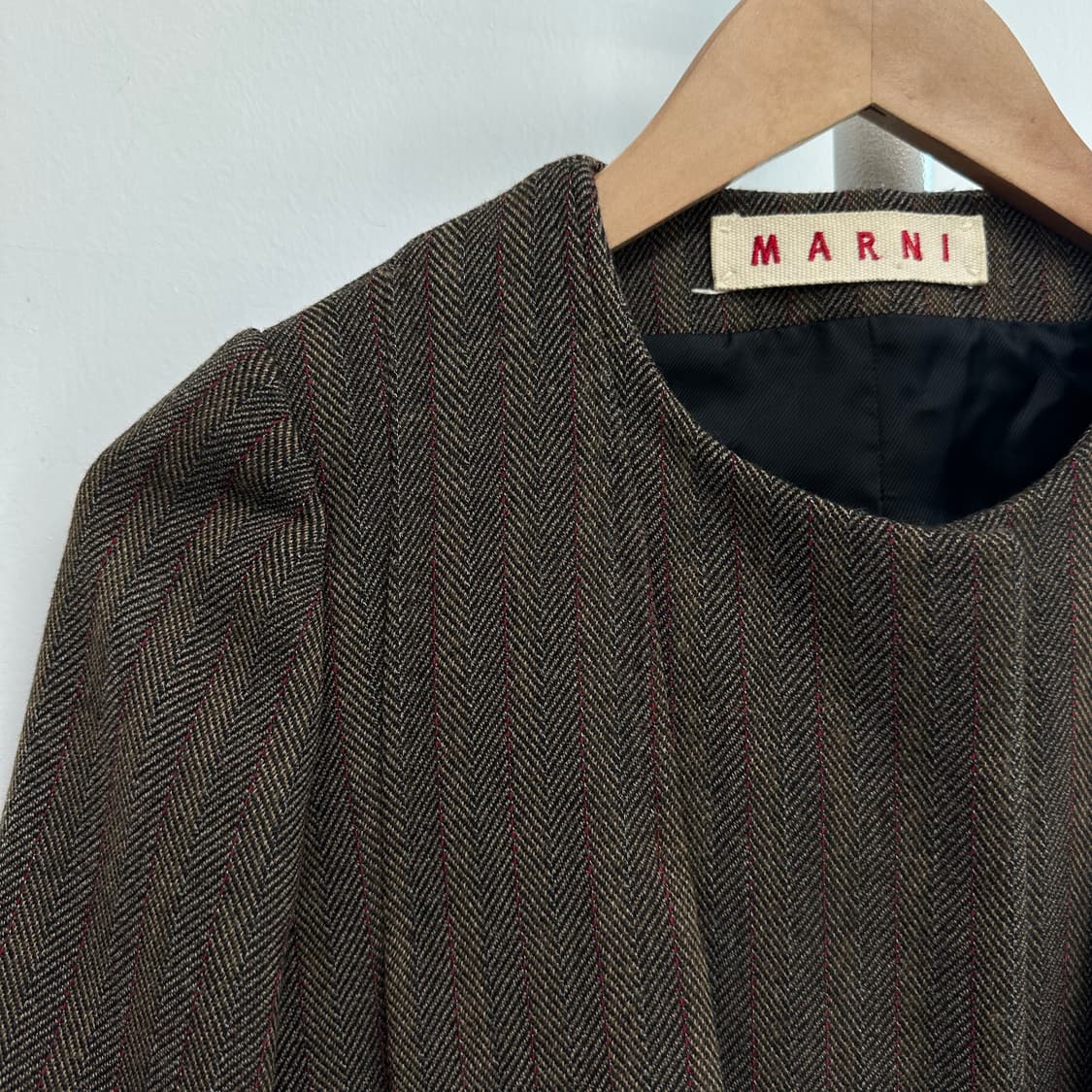 마르니 헤링본 라운드카라 디자인 자켓 상품이미지3