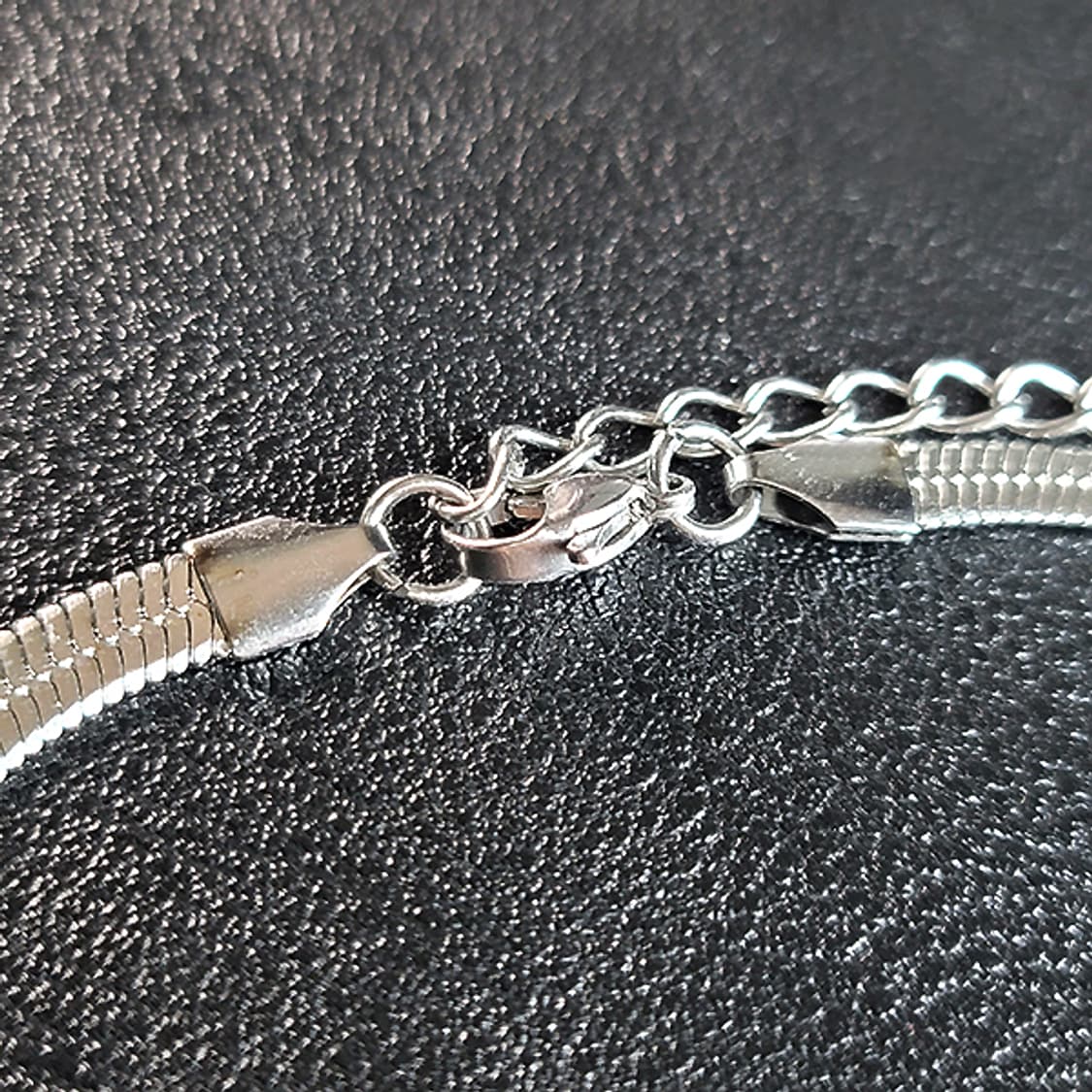 은류 티타늄 5mm 18cm+5cm 남자 체인 팔찌 상품이미지3