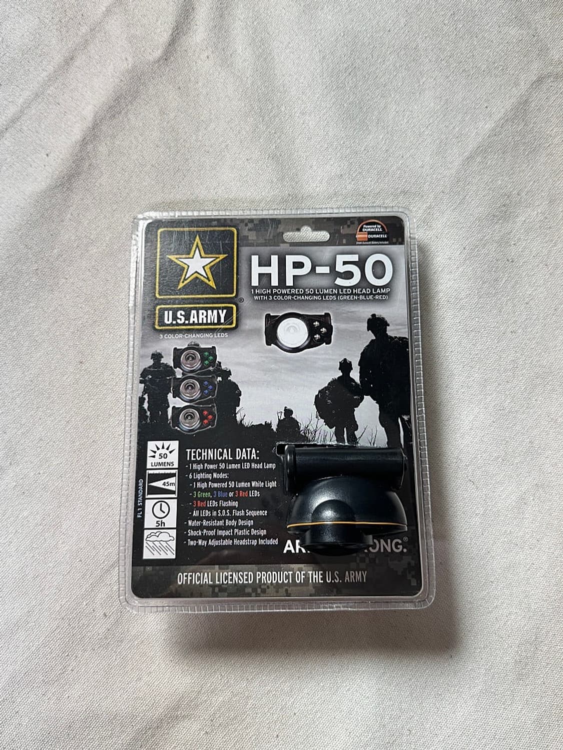 미국 육군 Strong HP-50루멘 LED 캡 라이트 상품이미지1