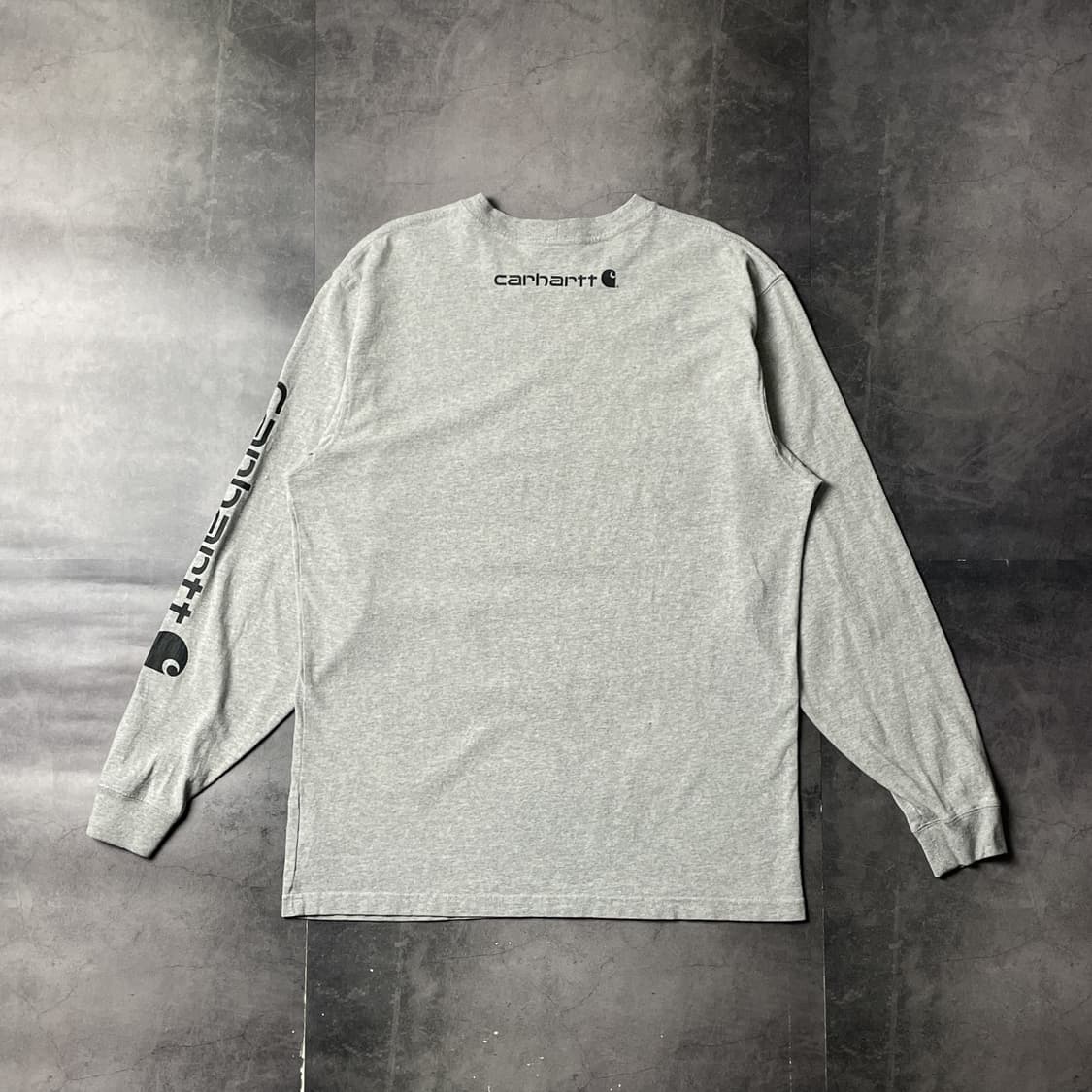 CARHARTT 칼하트 빈티지 그레이 그래픽 긴팔 티셔츠 A00890 상품이미지7