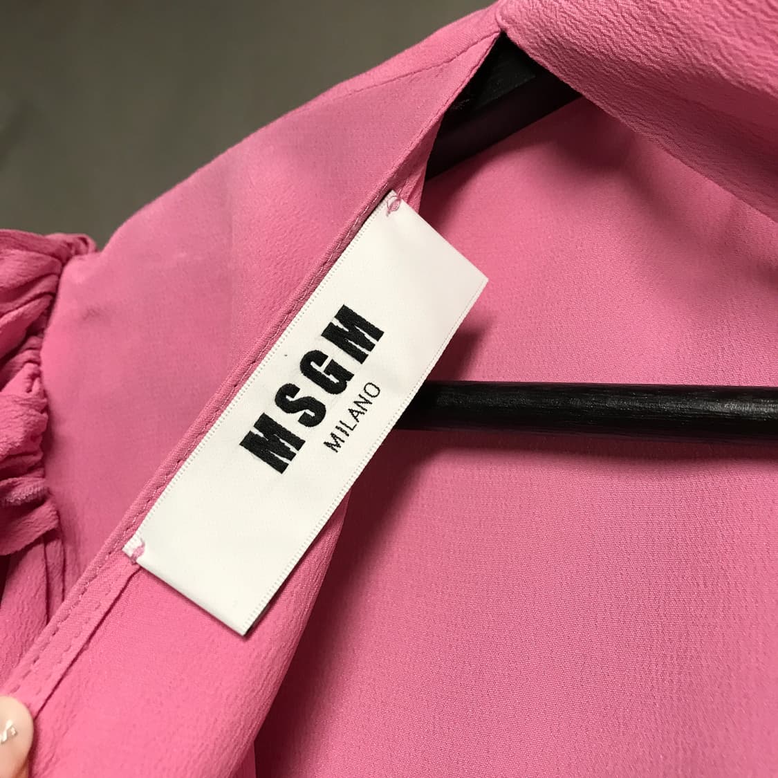 MSGM 실크 혼방 블라우스 핑크 40(W) 상품이미지4