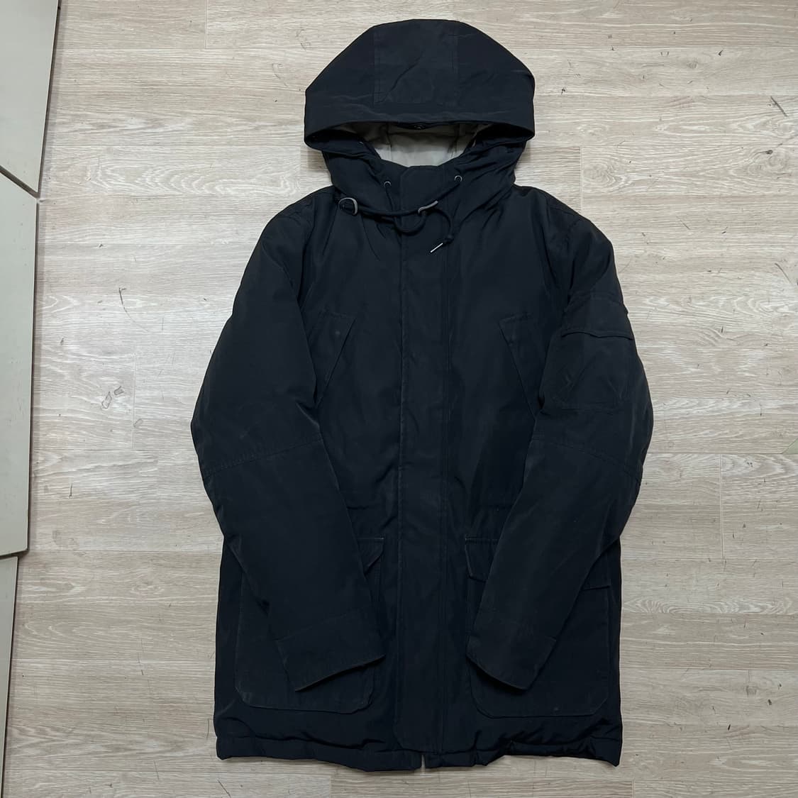 이스트쿤스트 덕다운 밀리터리 후드 파카 패딩 점퍼 [블랙] L/100 상품이미지1