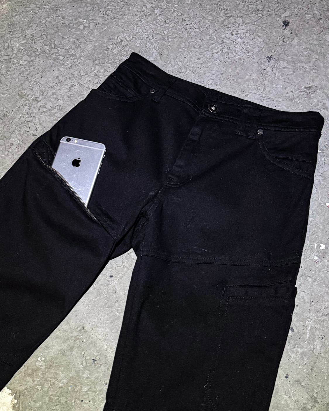 Black Utility Straight Pants  매트한 블랙 코튼  상품이미지4