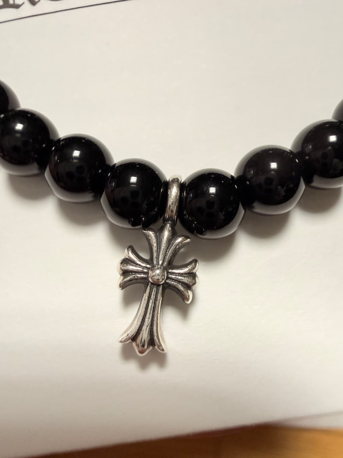 크롬하츠 크로스 스택 6mm 비즈 블랙 오닉스 상품이미지5