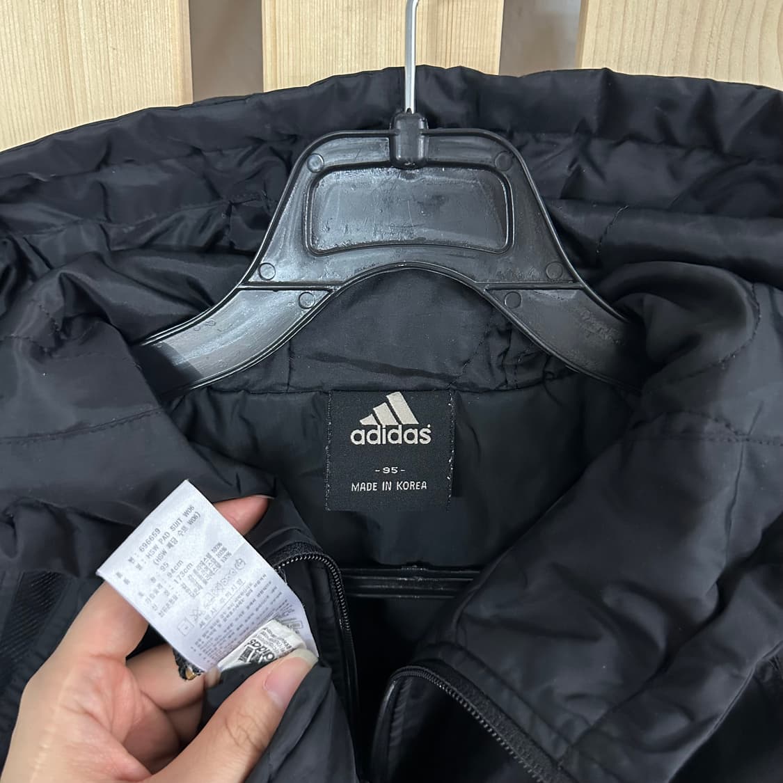 (M) 아디다스 블랙 오렌지 바람막이 자켓 상품이미지5