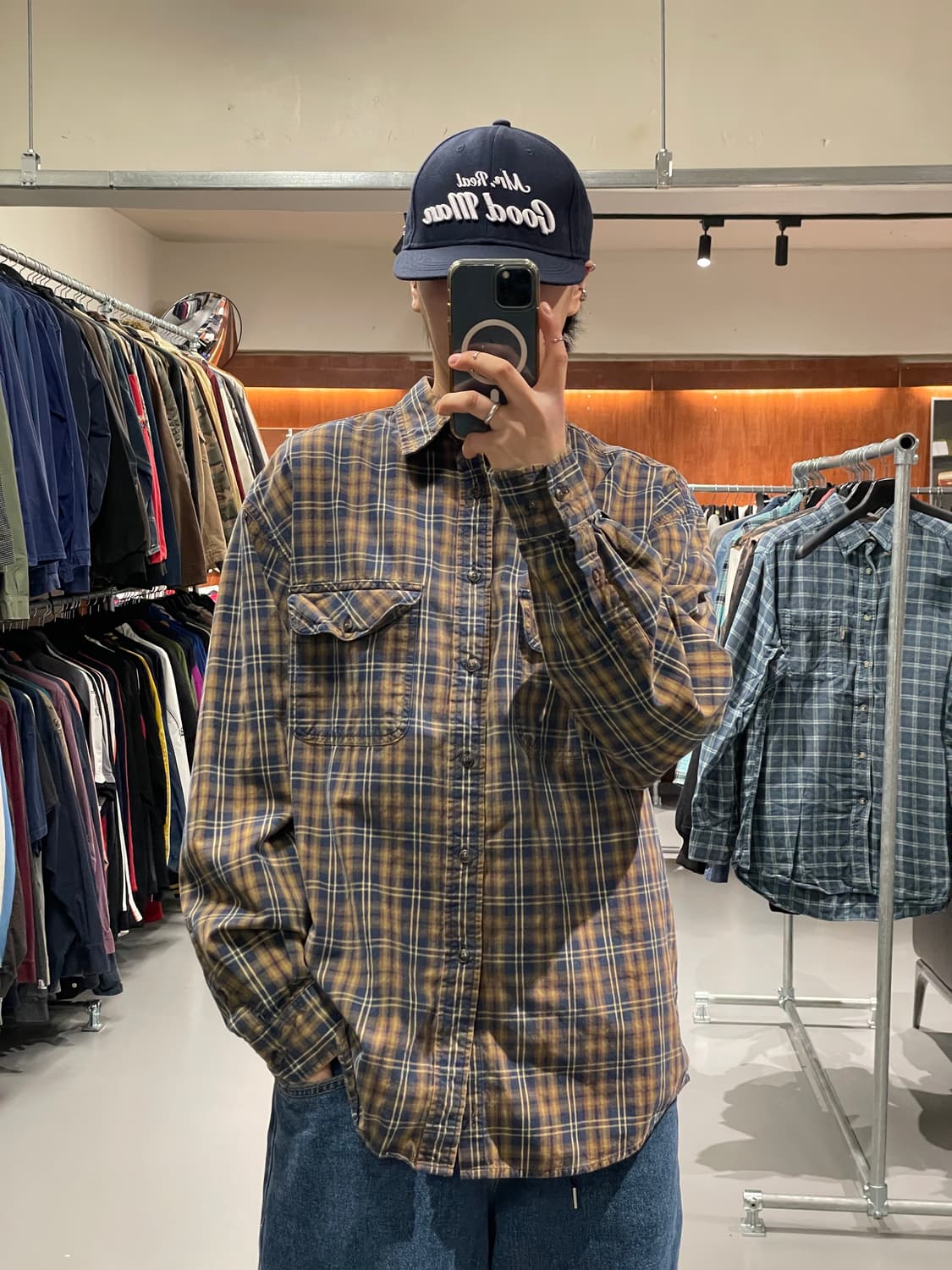 GAP 브라운 체크 셔츠 상품이미지2