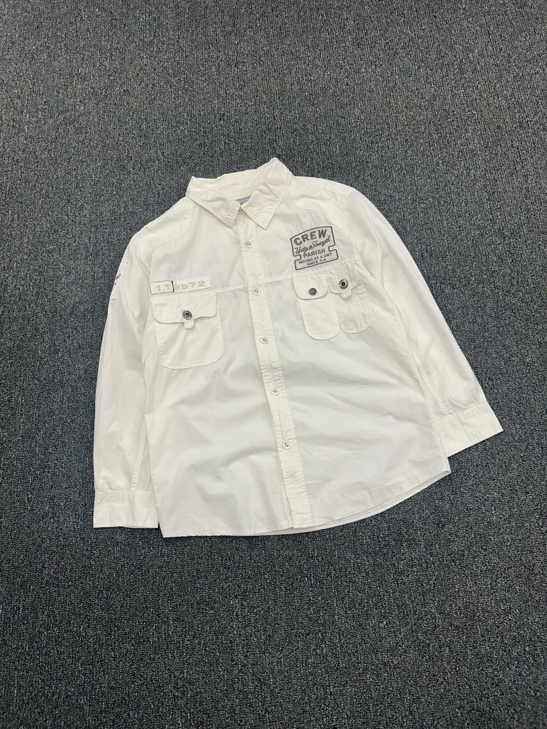3XL) Parish Nation 빈티지 프린팅 자수 셔츠 상품이미지3