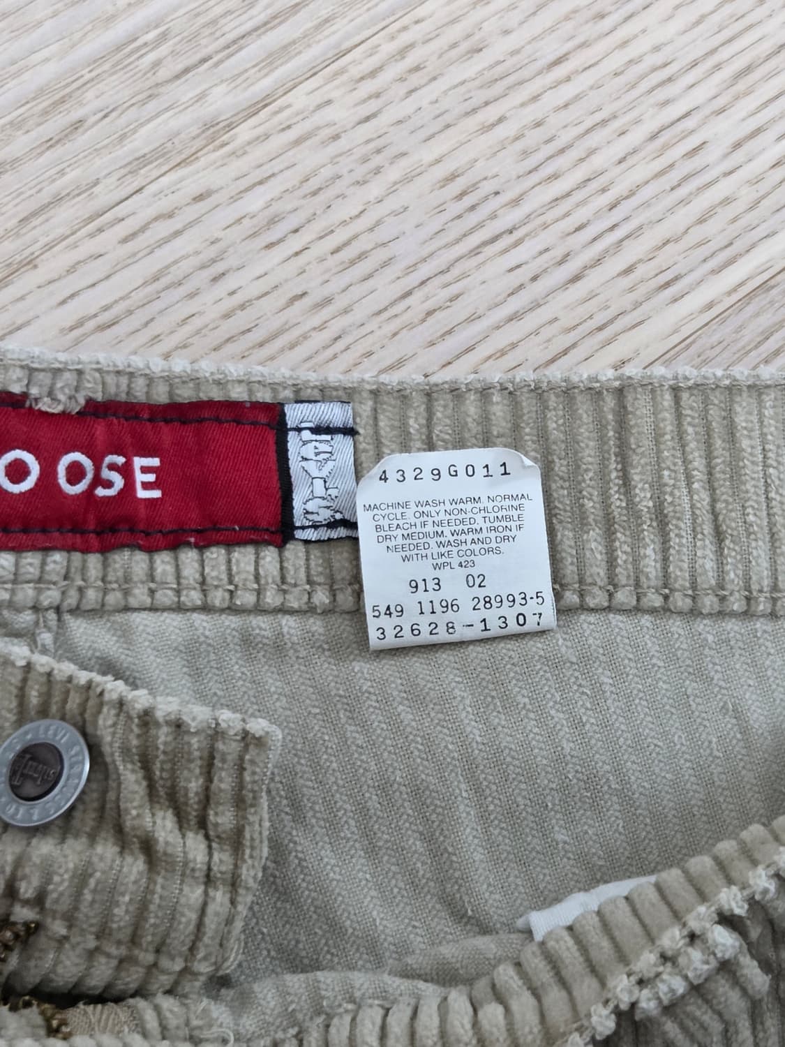 90s 리바이스 실버탭 코듀로이 쇼츠 상품이미지4