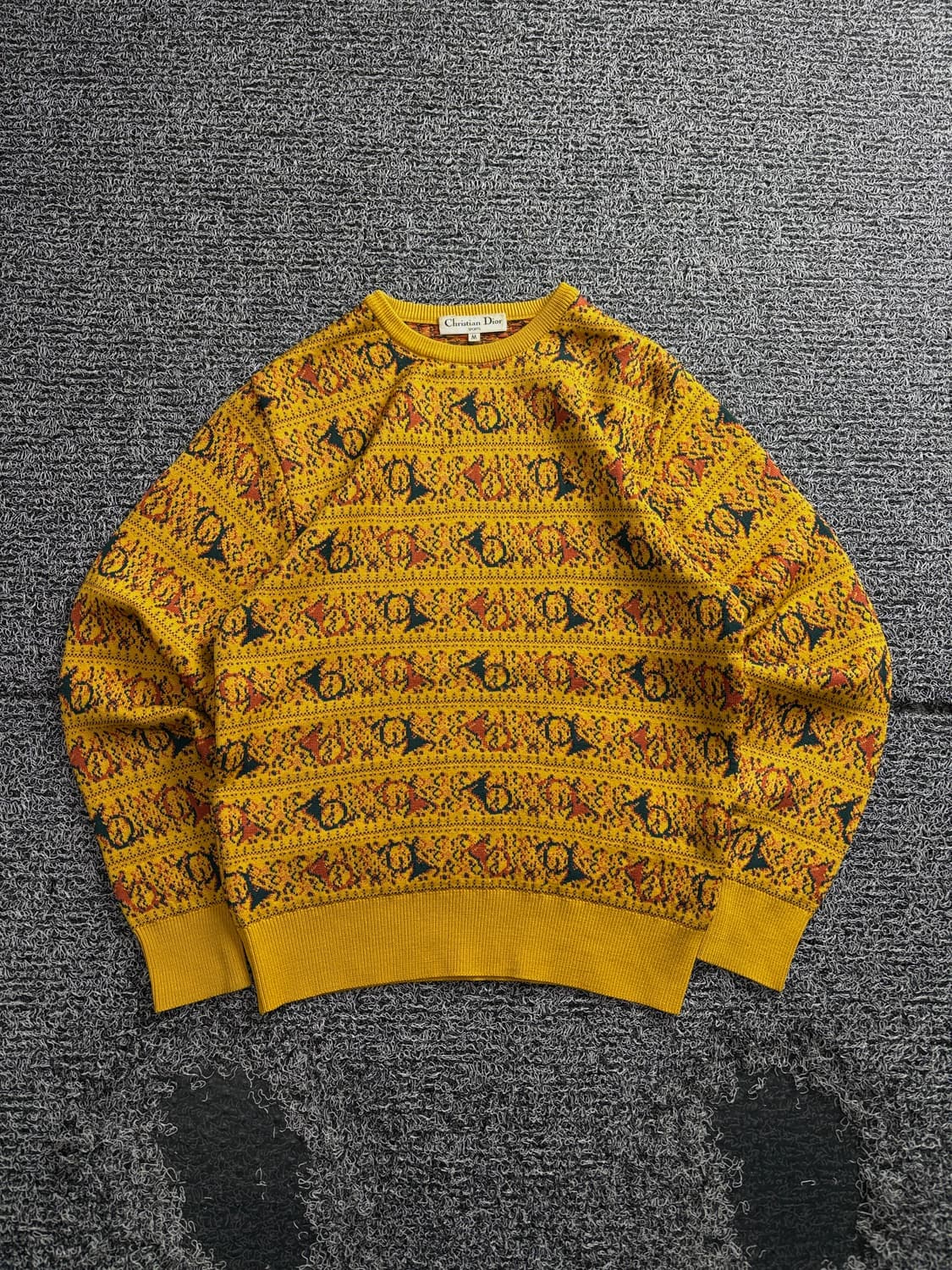 90s 크리스찬 디올 아카이브 자카드 패턴 울니트 3558 상품이미지2