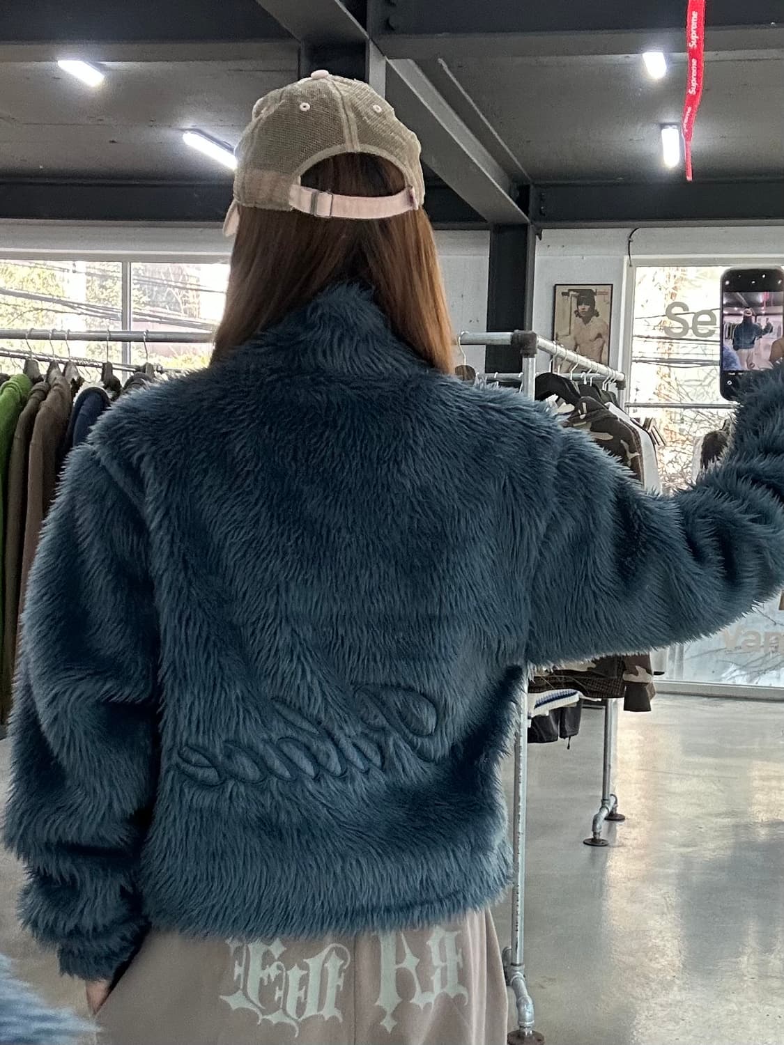 팔라스 24FW 퍼리 집 퍼넬 콜 그레이 퍼자켓 상품이미지1