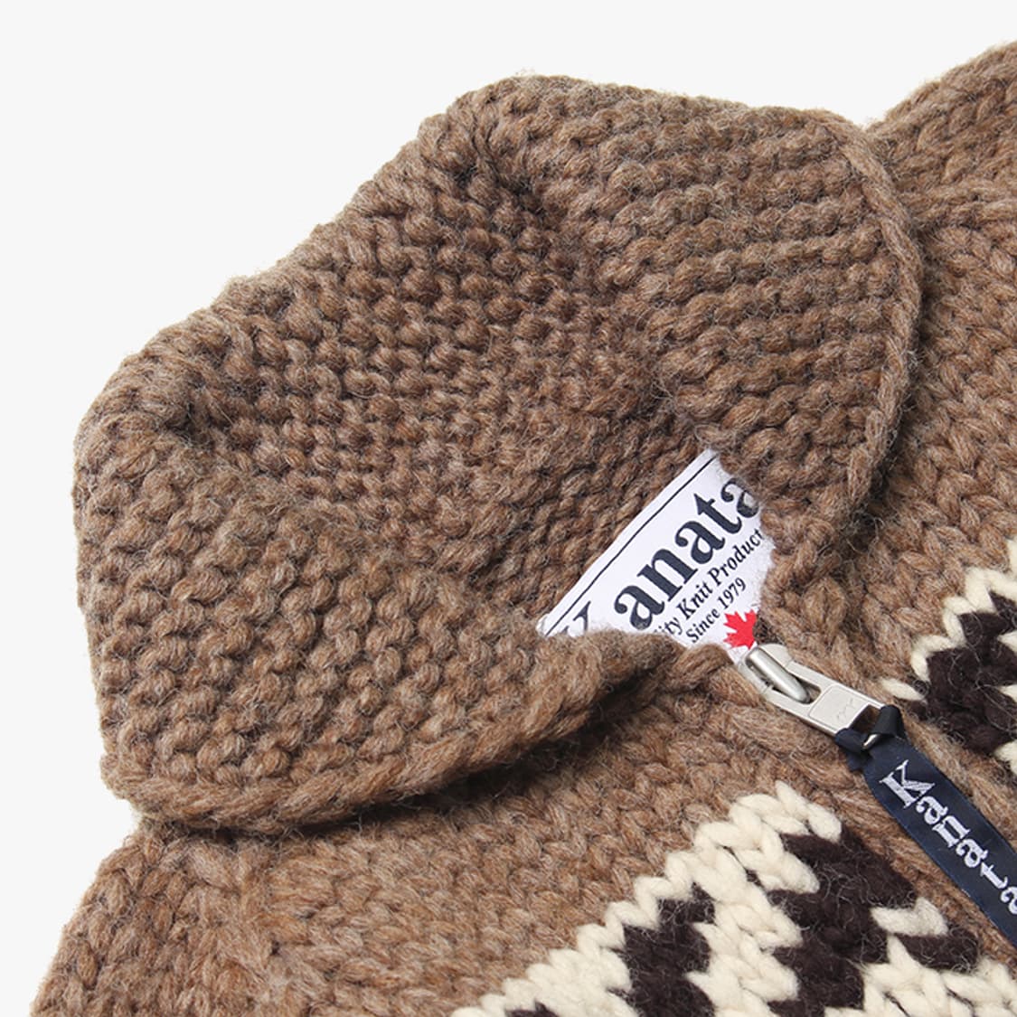  KANATA "Brown Knit Zip-up" 상품이미지7