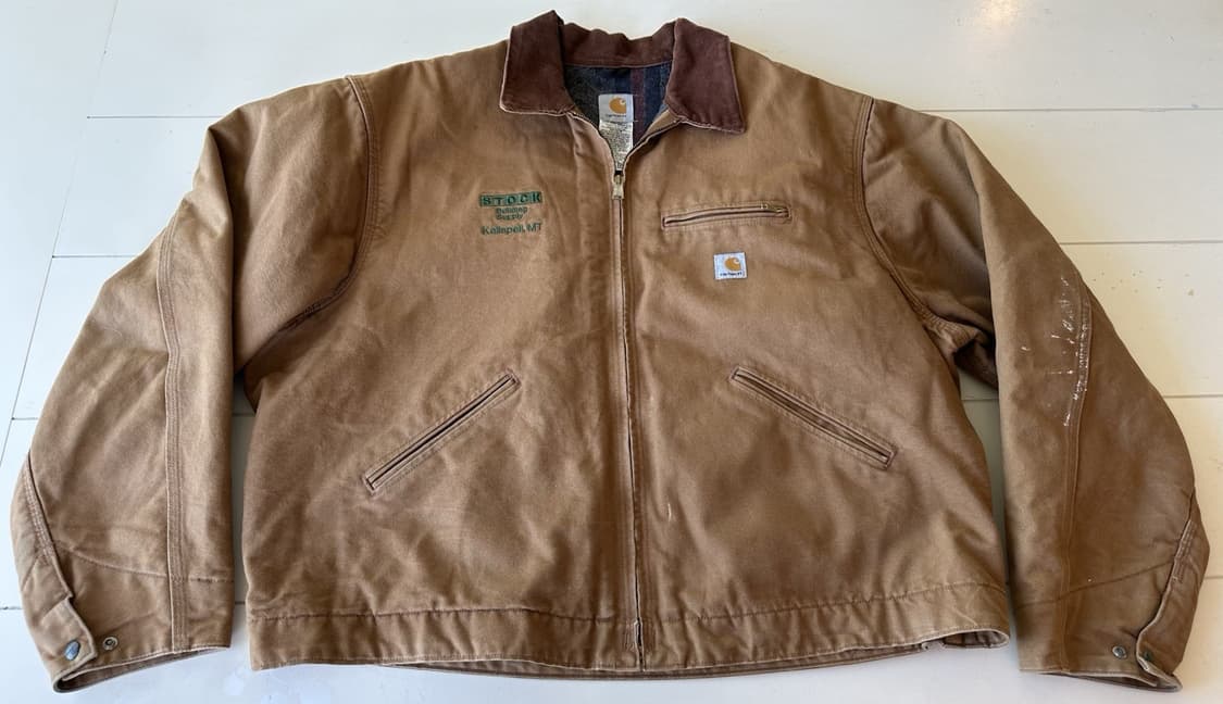 칼하트 J01 디트로이트 커스텀 자켓 브라운 상품이미지1