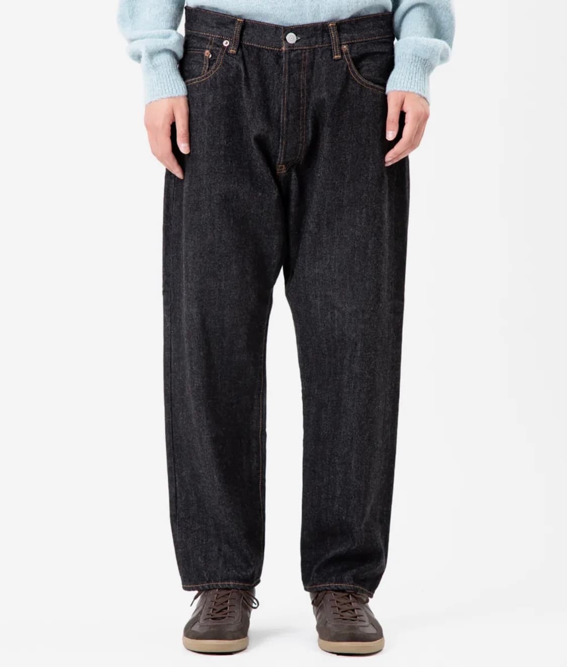 오디너리 핏츠 루즈 테이퍼드 블랙 원워시 상품이미지1