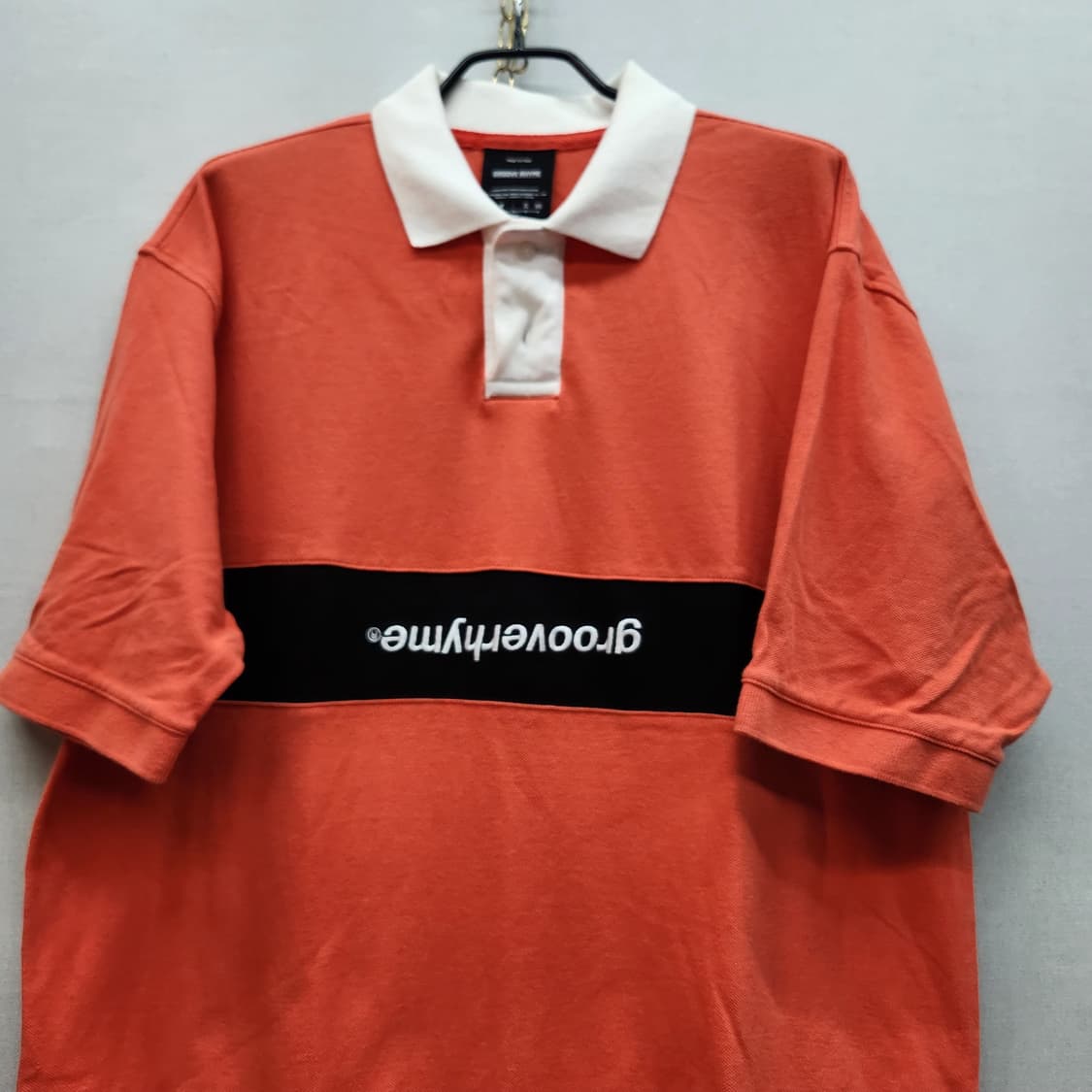 그루브라임 미들로고 럭비티 반팔카라 L(XL) 상품이미지2