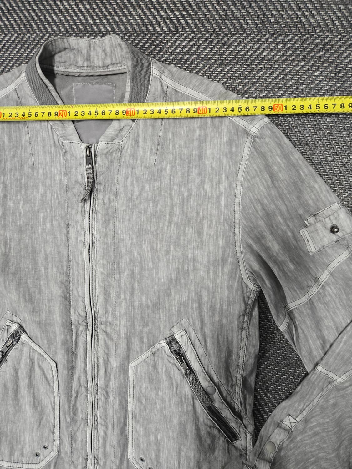 시리즈 린넨 다잉 MA-1 라이트 그레이 봄버 상품이미지6