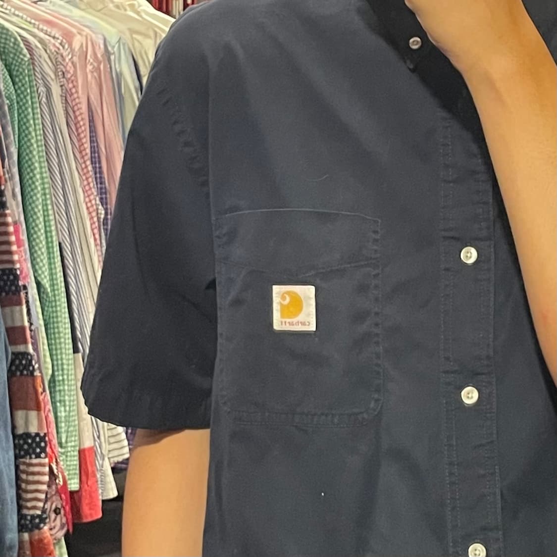 [IM] carhartt 칼하트 네이비 반팔셔츠 상품이미지4