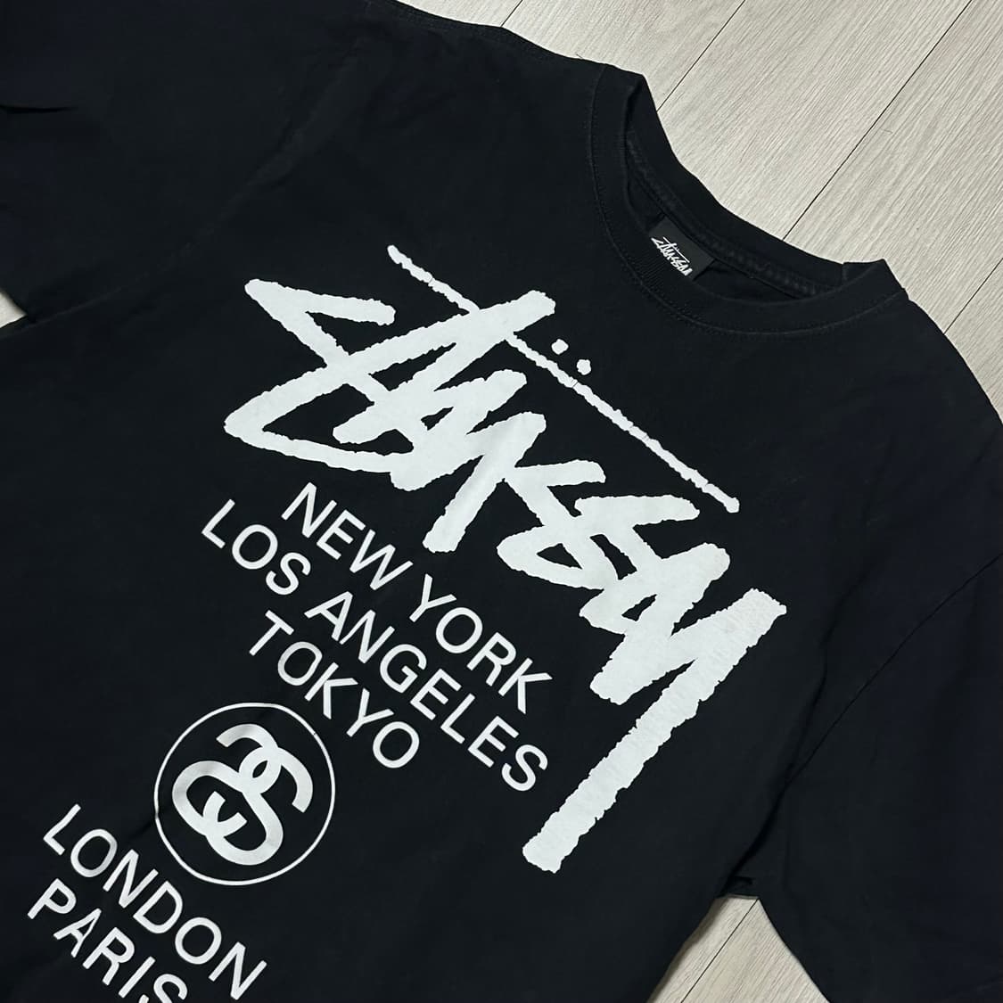 스투시 월드투어 반팔티셔츠 블랙 M 상품이미지1