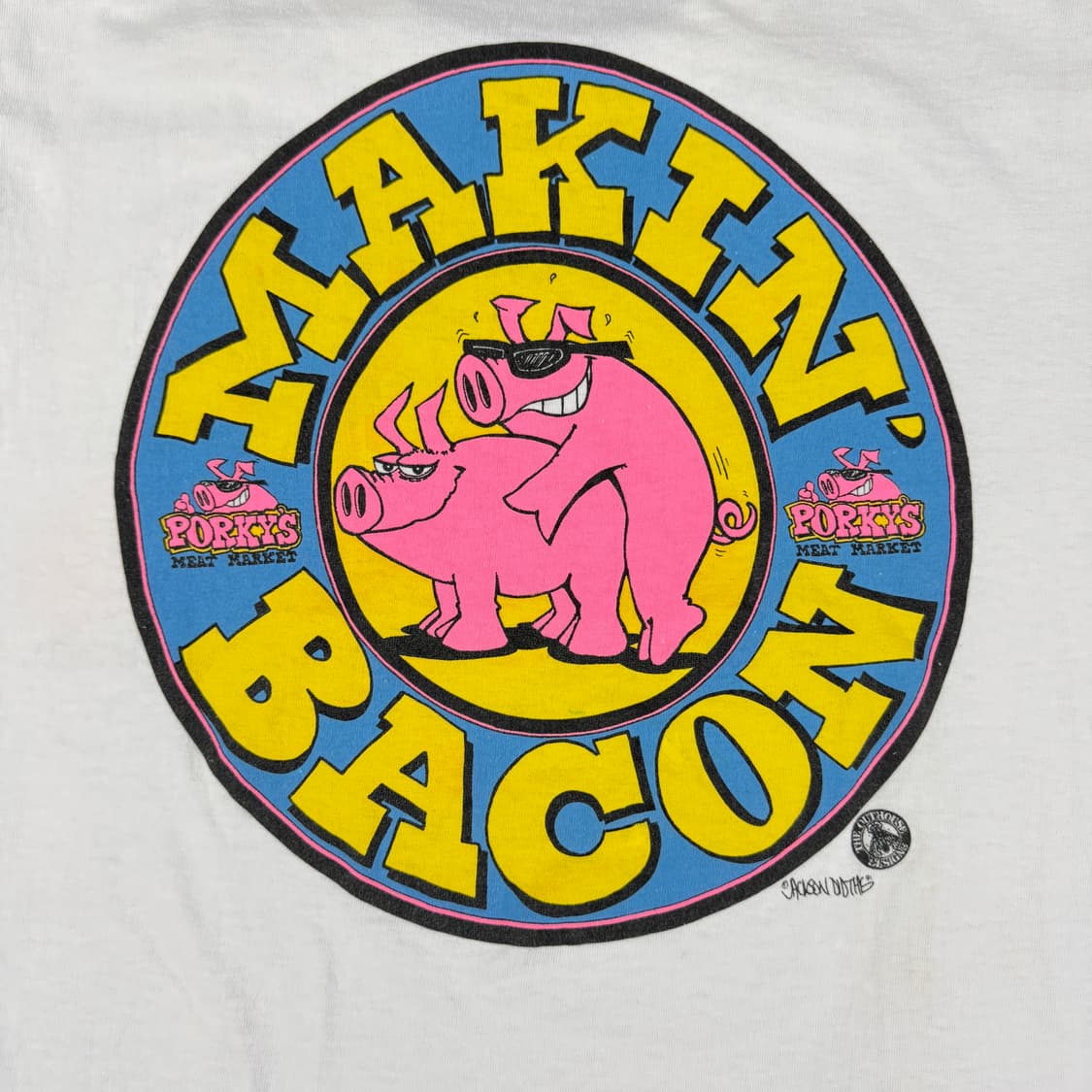 빈티지 90s Bacon Humor 베이컨 유머 티셔츠 상품이미지5
