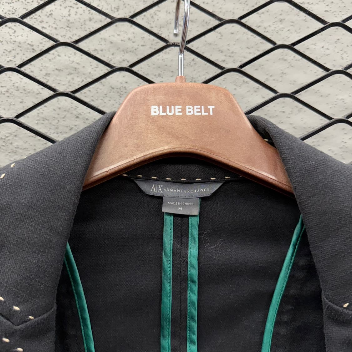 아르마니 익스체인지 헤비코튼 데님 블레이저 자켓 유니크 라펠 스티치 라인 상품이미지6