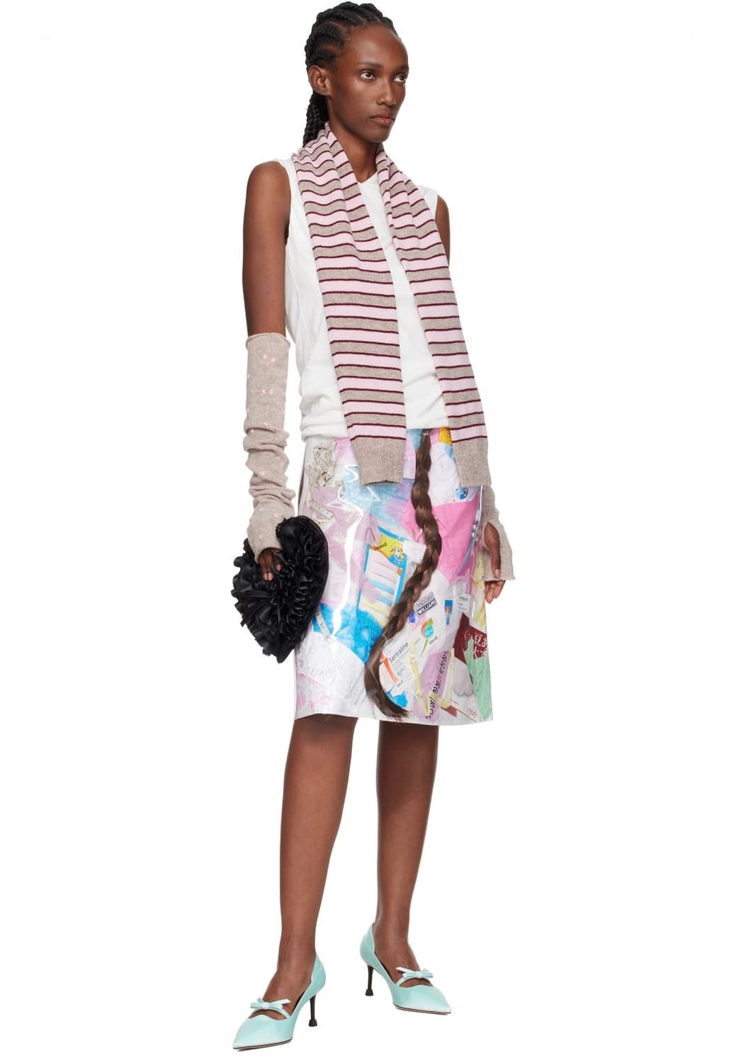 애슐리 윌리엄스 스트라이프 울 니트 머플러 상품이미지3