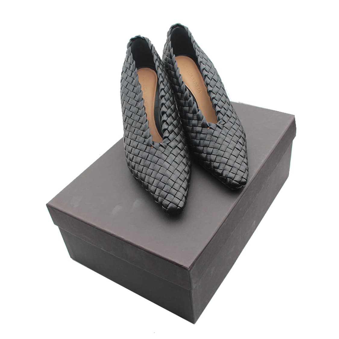 보테가 베네타 블랙 위빙 하이뱀프 슈즈 35 상품이미지5