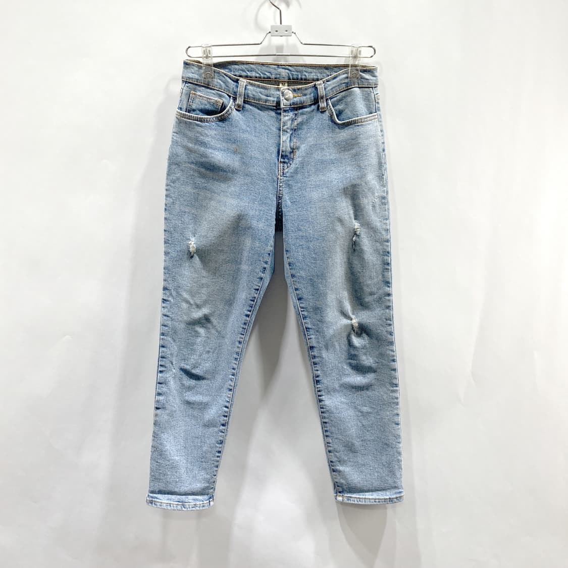 여성 캐쥬얼 찢청 청바지 일자 28  상품이미지1