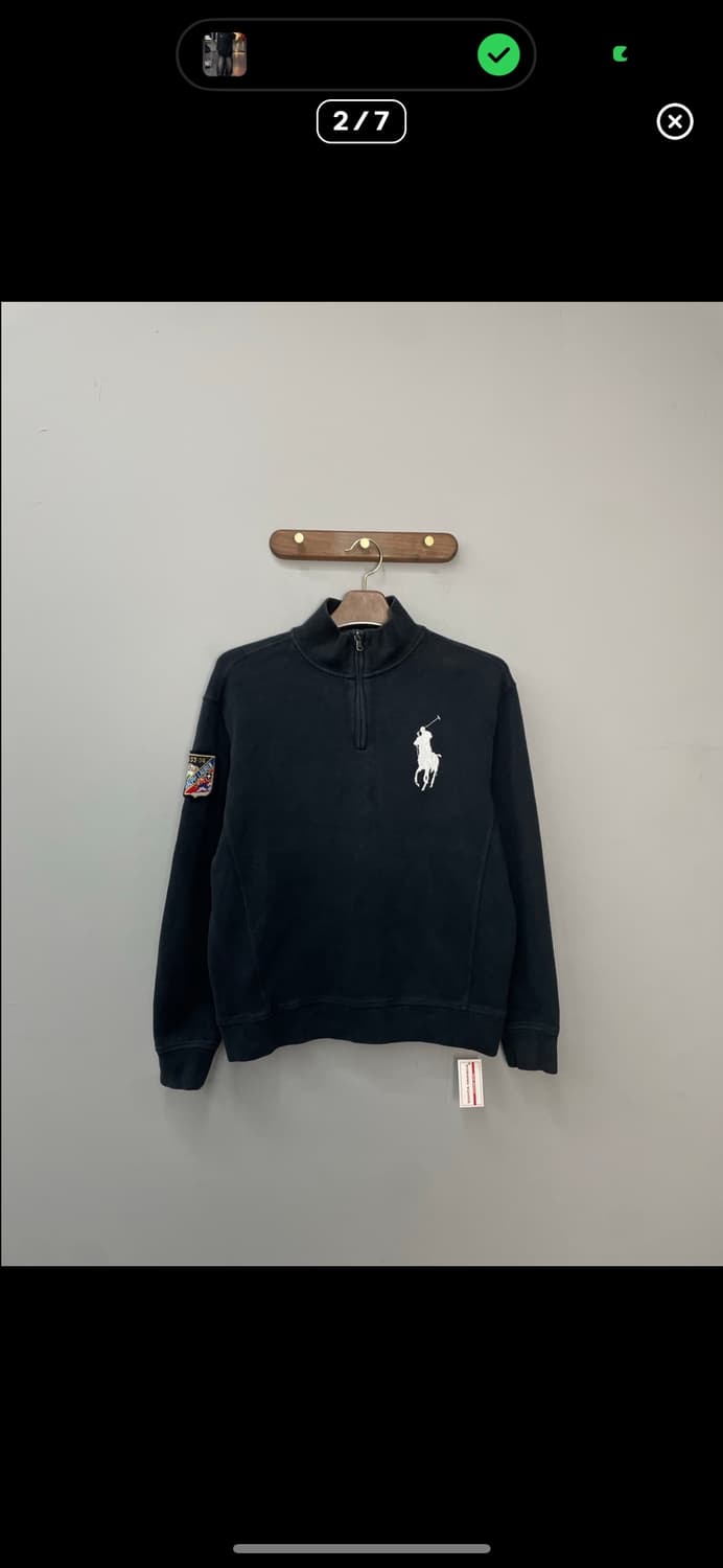 폴로랄프로렌 빅포니 블랙 반집업 니트 A3337 상품이미지2