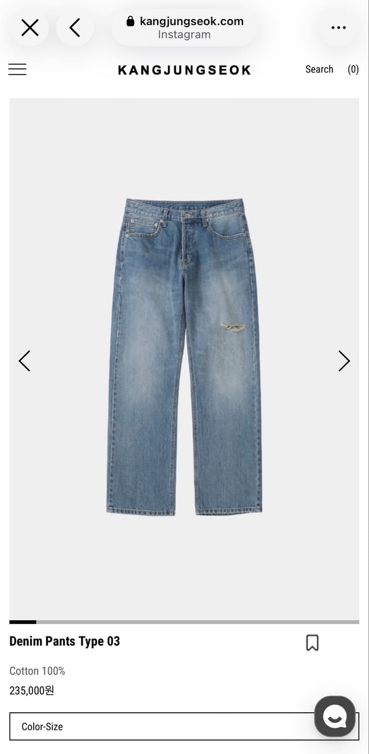 강정석 kangjungseok denim pants type 03 상품이미지1