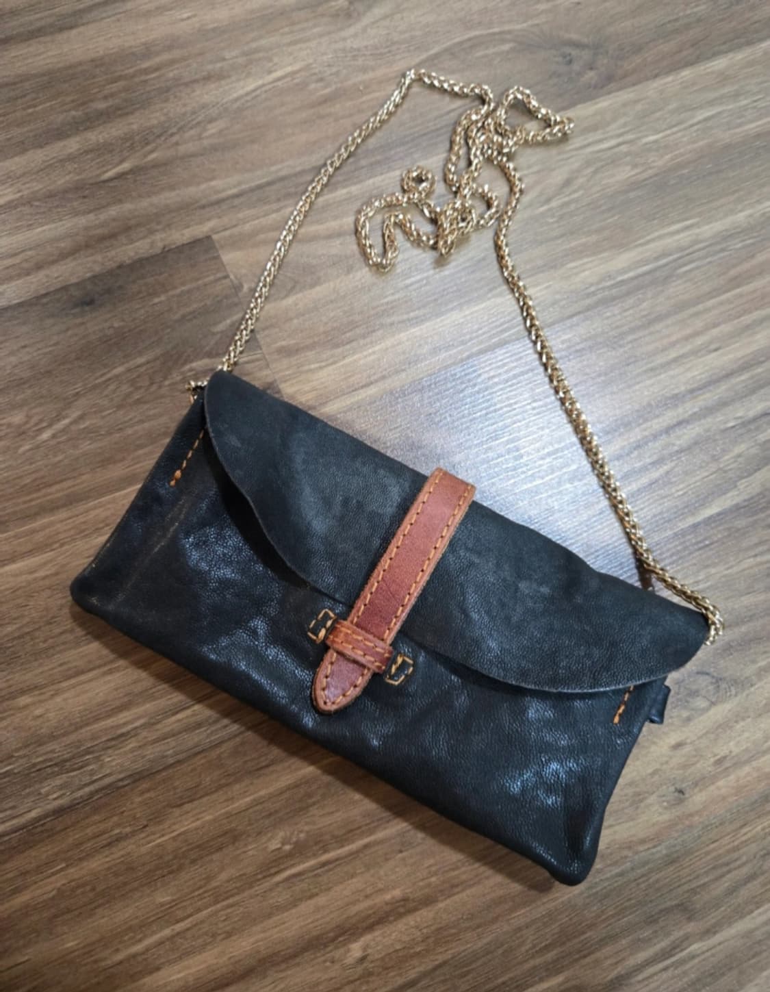 가죽 빈티지 핸드메이드 체인 숄더백 상품이미지1