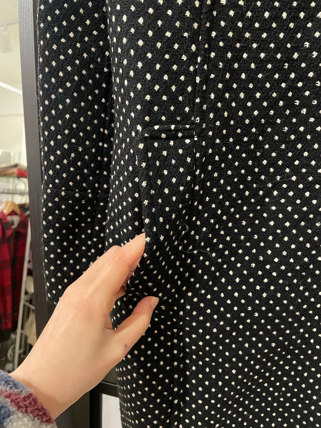 사와코 도트 더블 코트 상품이미지9