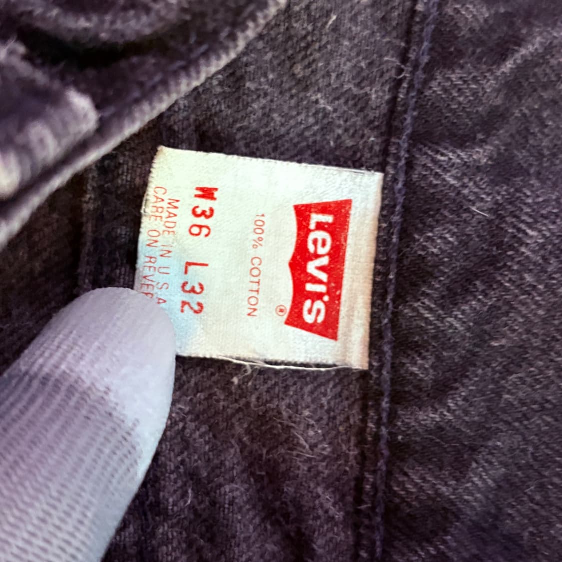 [36/32] USA 리바이스 505 오렌지탭 orange 흑청 블랙 상품이미지8