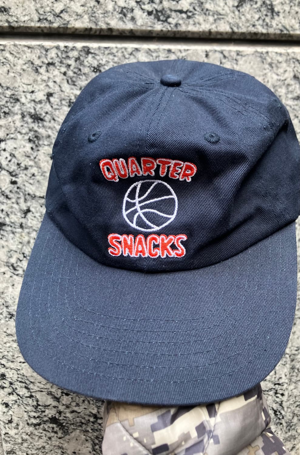 쿼터스낵스 스케이트보드 6패널캡 볼캡 모자 네이비 상품이미지1