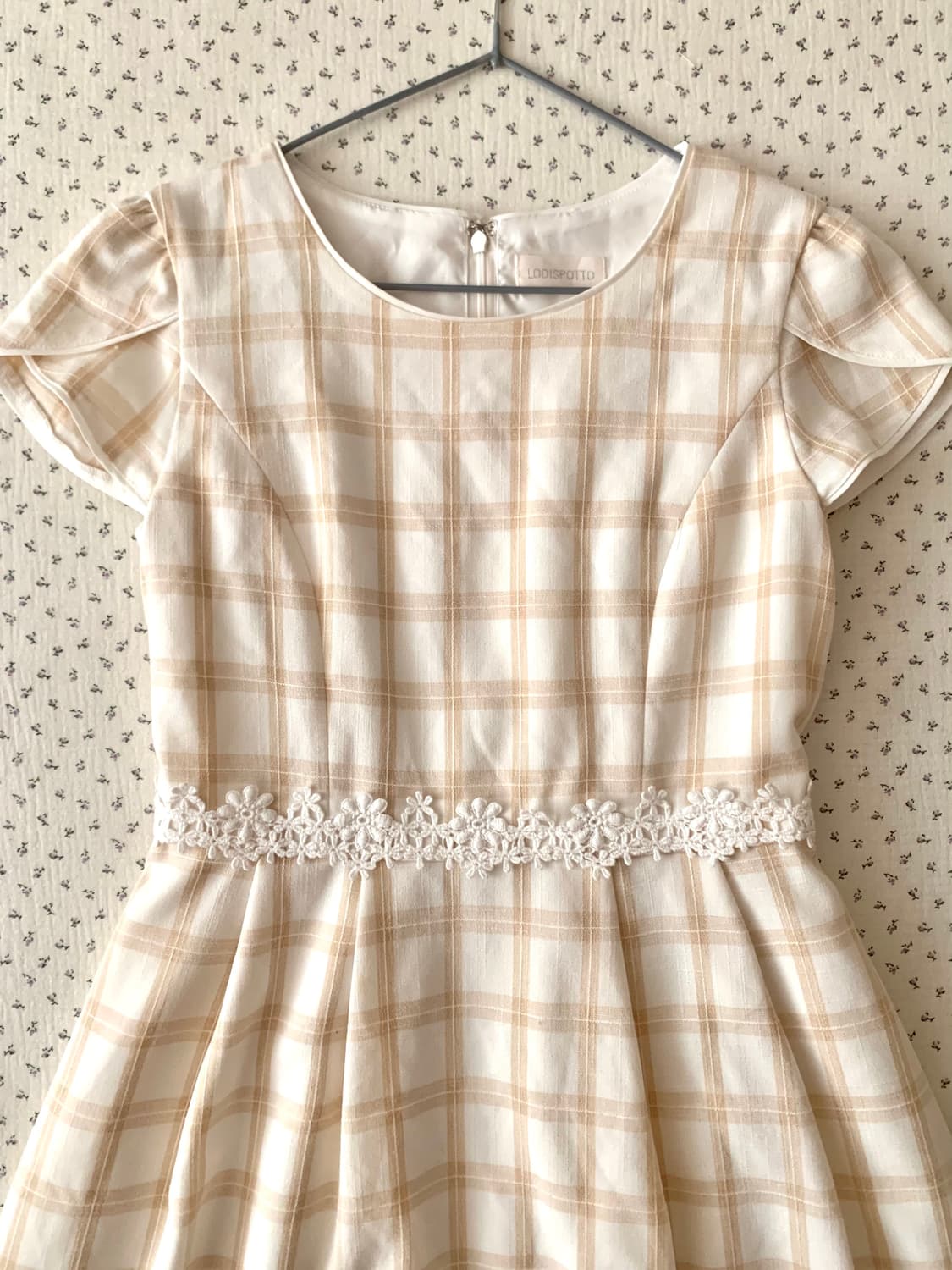 로디스포토 튤립 체크 크로쉐 원피스 상품이미지2