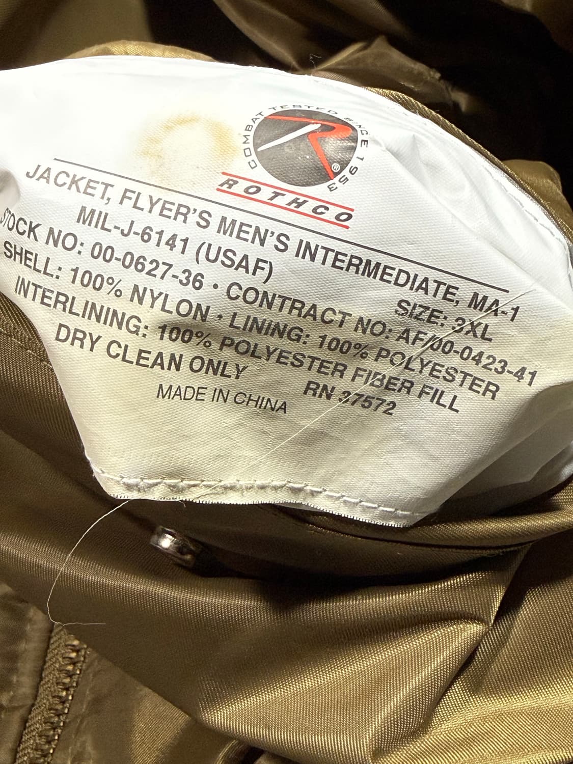 Rothco 로스코 MA-1 항공점퍼 상품이미지3