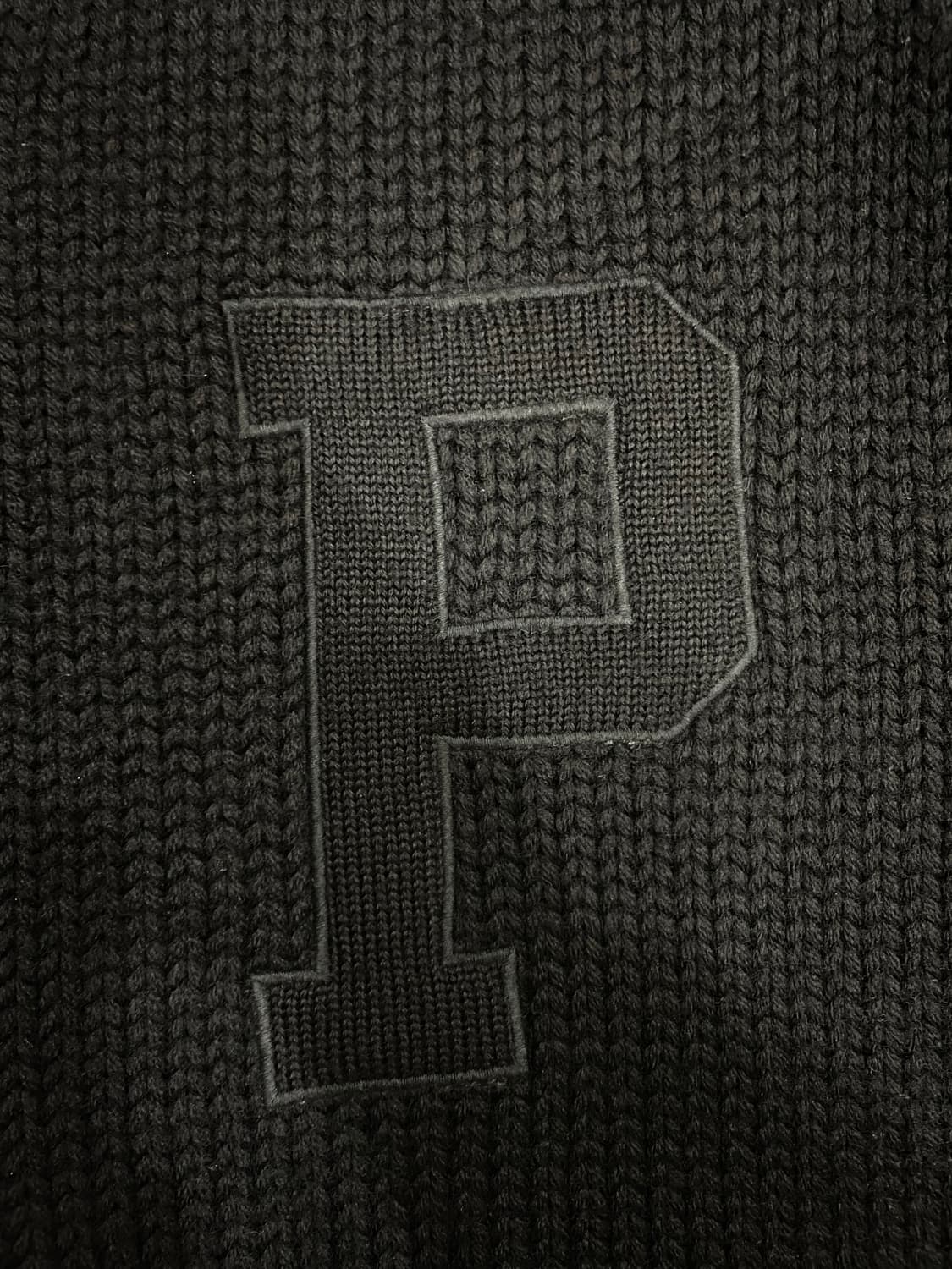 폴로 레터맨 숄카라 스웨터 가디건 블랙 상품이미지4