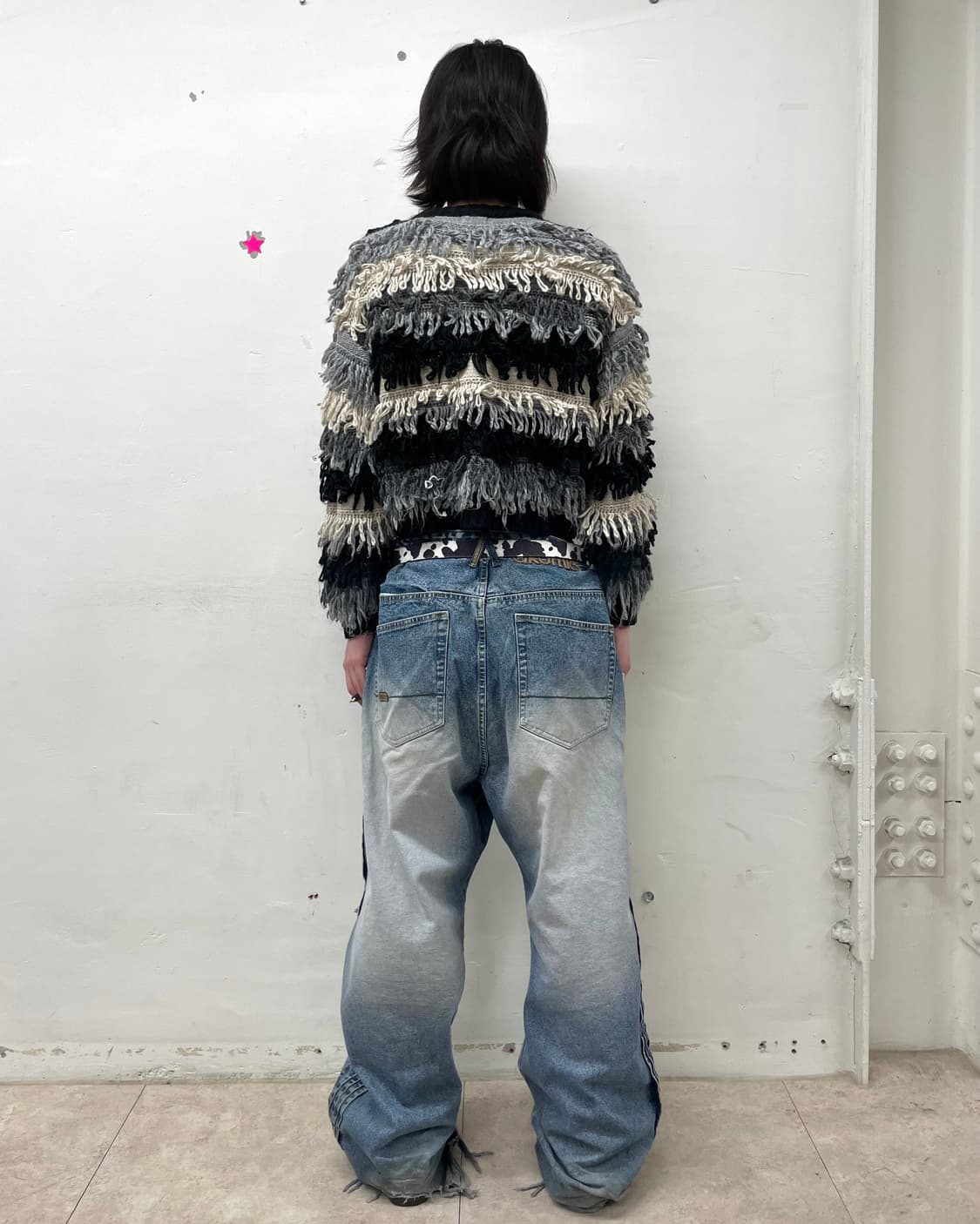 rope gray multi-crop knitwear 상품이미지4