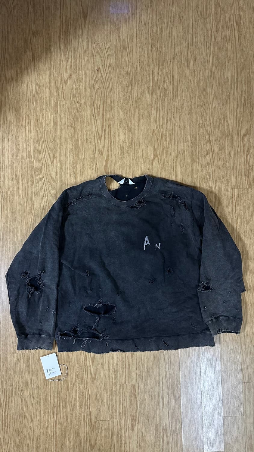 ANCELLM 안셀름 CRASH UNEVEN 오버 스웻셔츠 (2) 상품이미지2