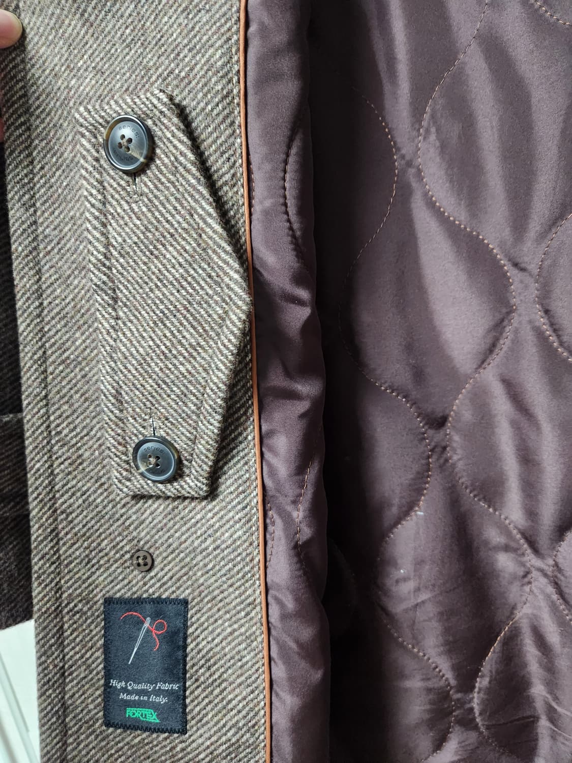 시리즈 헤링본 발마칸코트 브라운 95사이즈 상품이미지4