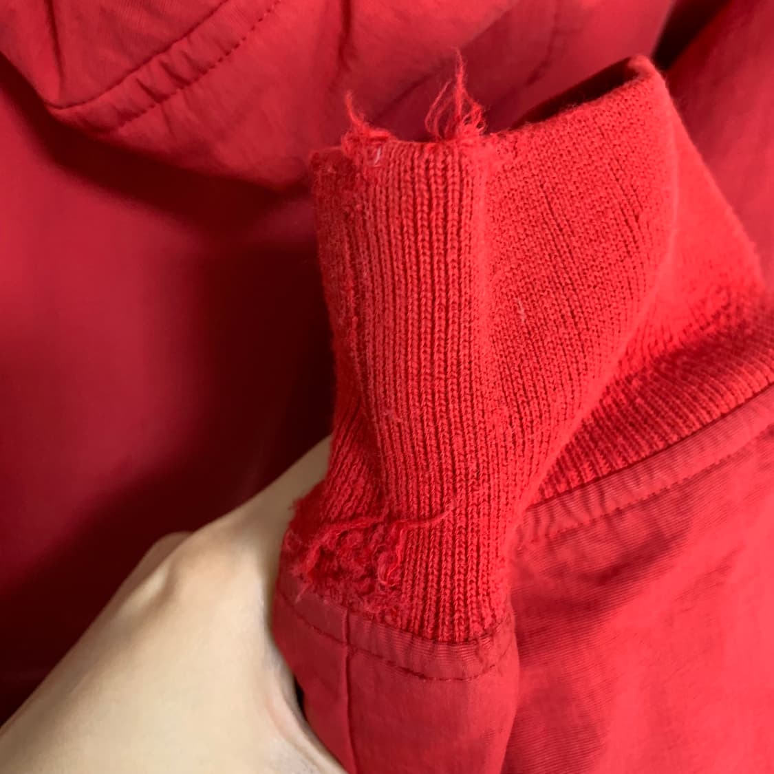 칼하트 레드 후드 바람막이 점퍼 L 빈티지 남녀공용 자켓 상품이미지9