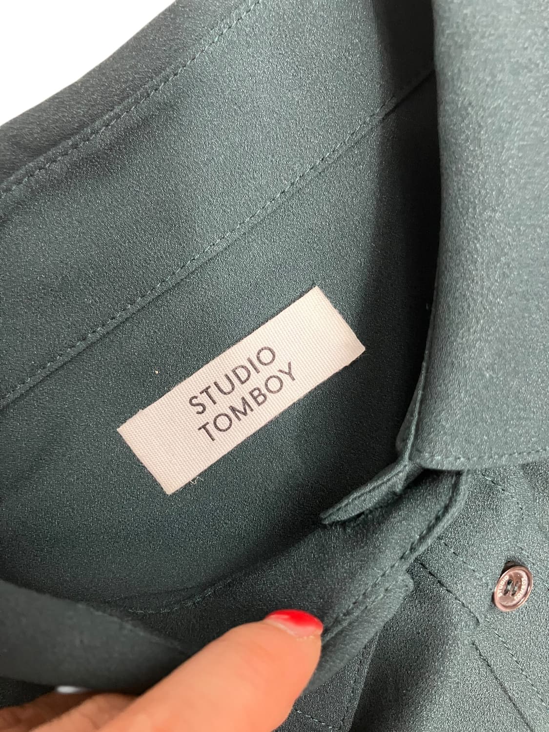 스튜디오톰보이 다크 그린 롱 봄 원피스 F 상품이미지4