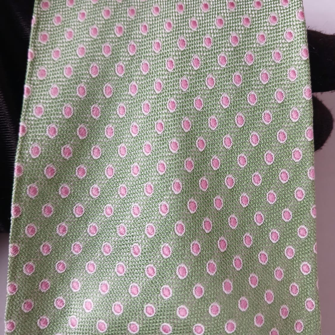 알테아 실크 그린 도트 넥타이 9.3cm A+등급 A19745
 상품이미지6