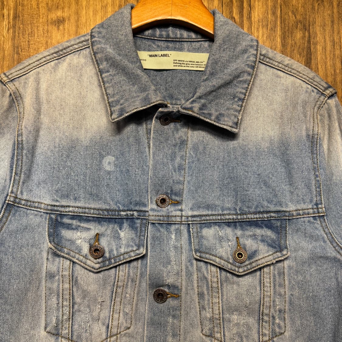 OFF-WHITE big logo washing denim jacket 상품이미지3