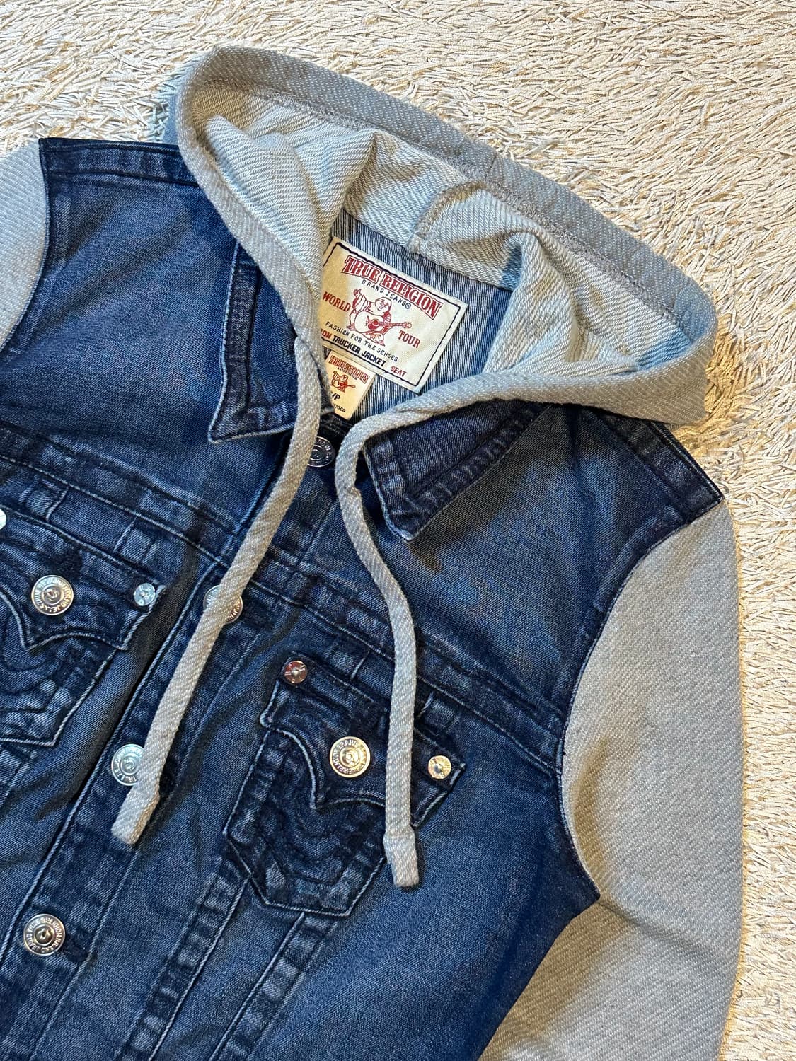 트루릴리전 TRUE RELIGION 투포켓 후드 데님 자켓 상품이미지2