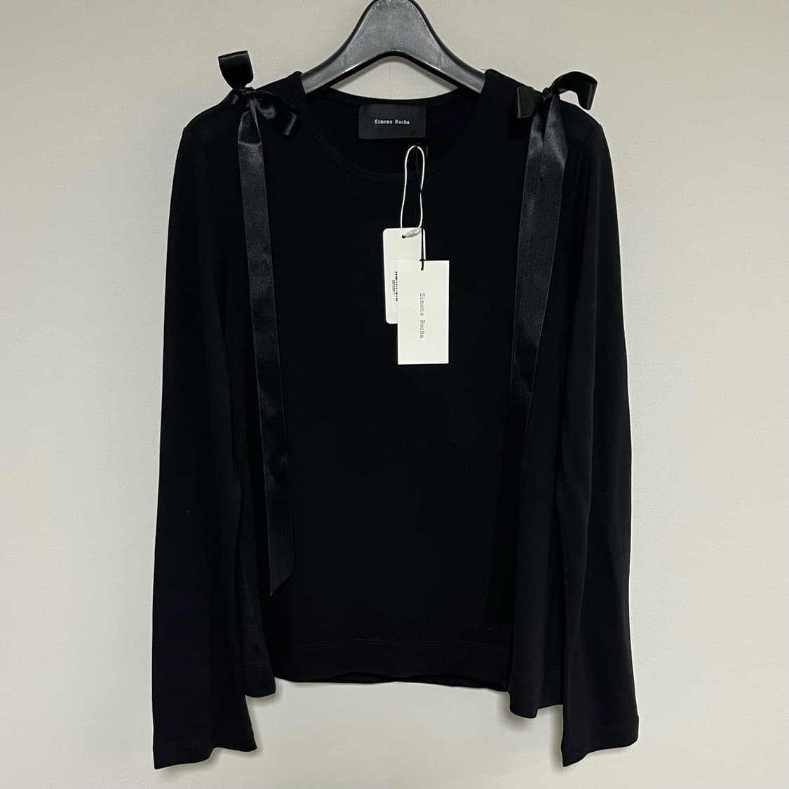 [XS,S,M]시몬로샤 Bow Ribbon Tail 롱 슬리브리스 탑 상품이미지2