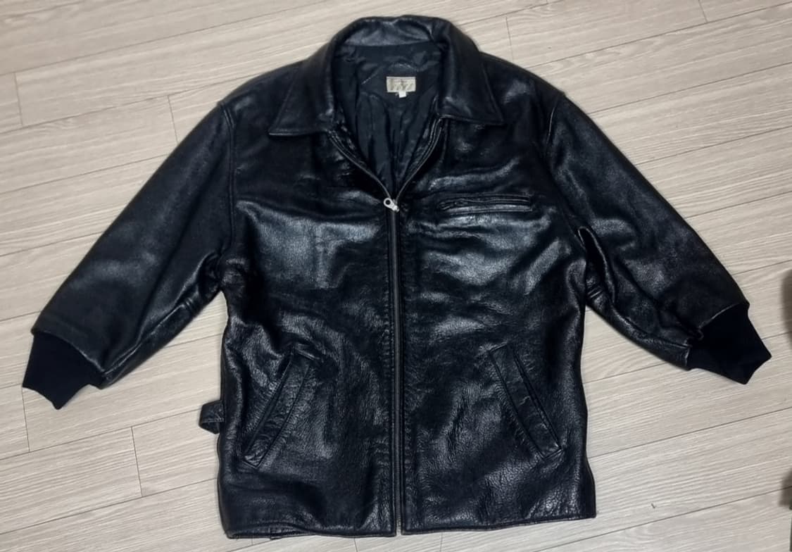로보사 80-90s 블랙 소가죽 스포츠자켓 점퍼(100-105) 상품이미지1