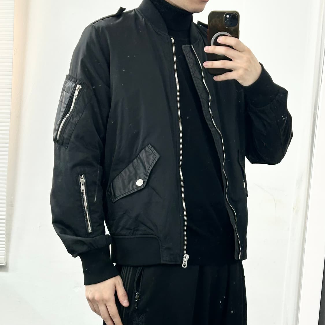 디젤 멀티지퍼 나일론 봄버 자켓 상품이미지3