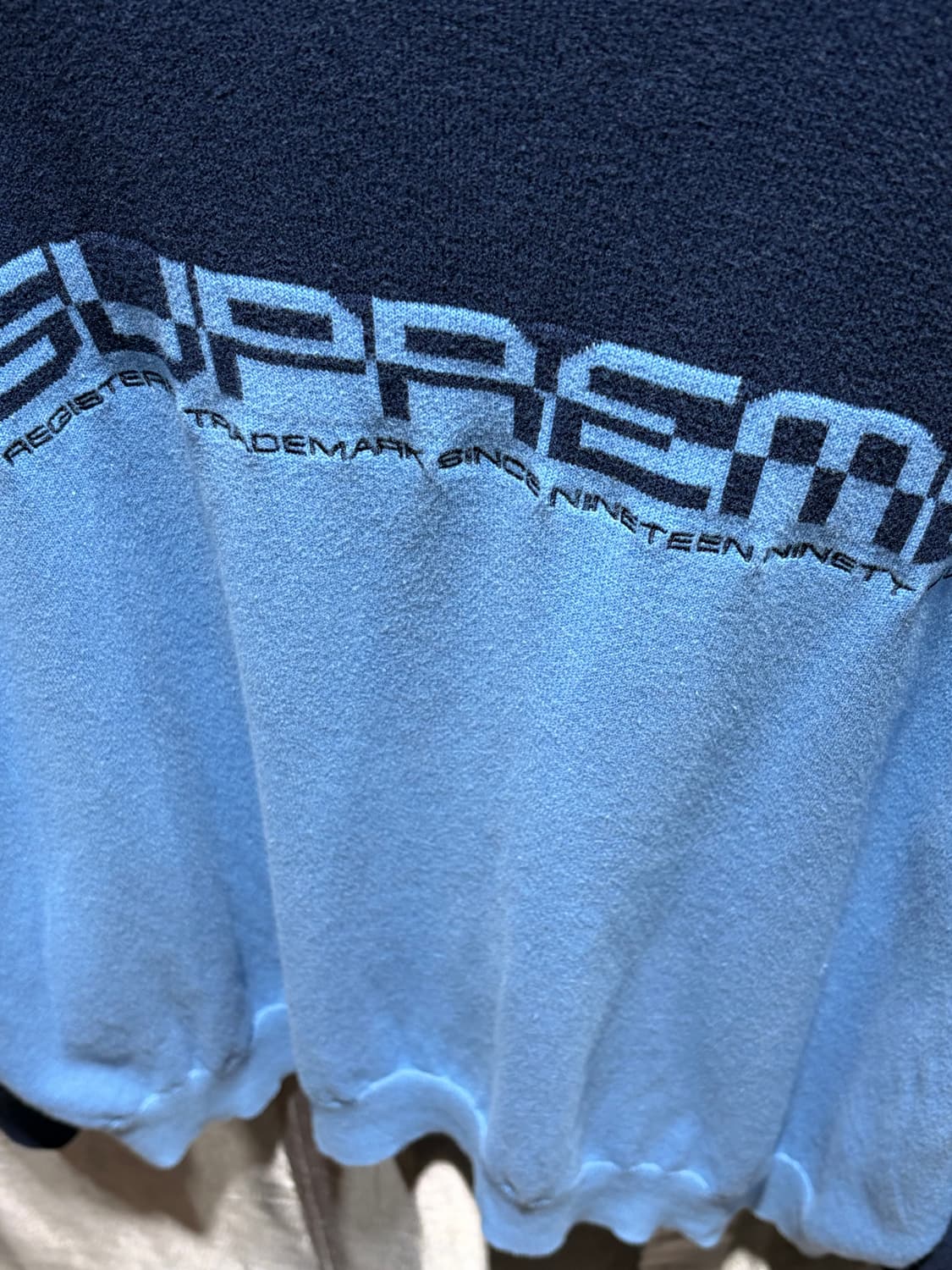 L SUPREME 슈프림 스펠링 로고 네이비 니트 상품이미지7