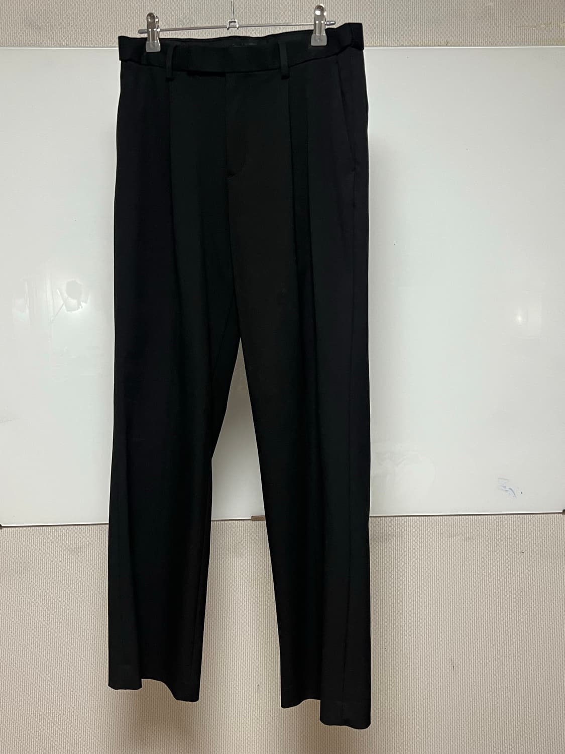 [무신사 스텐다드] [29 ]와이드 히든 밴딩 슬랙스 [블랙] 상품이미지1