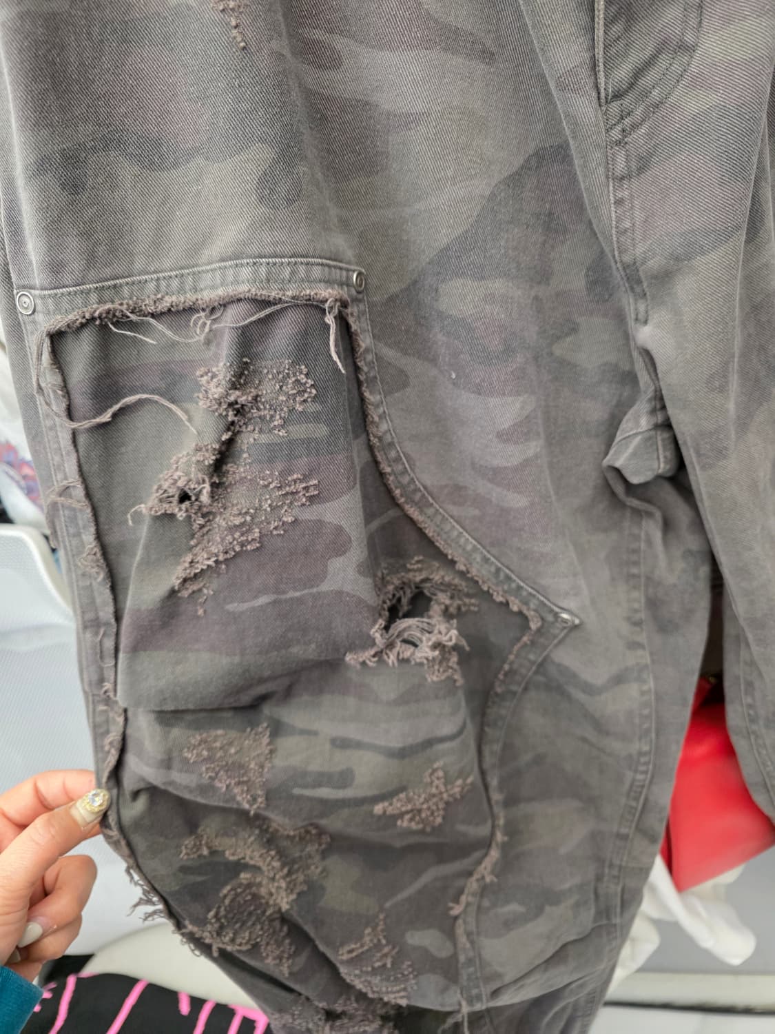 이티씨이 etce 디스트로이드 카고 팬츠 L 상품이미지3